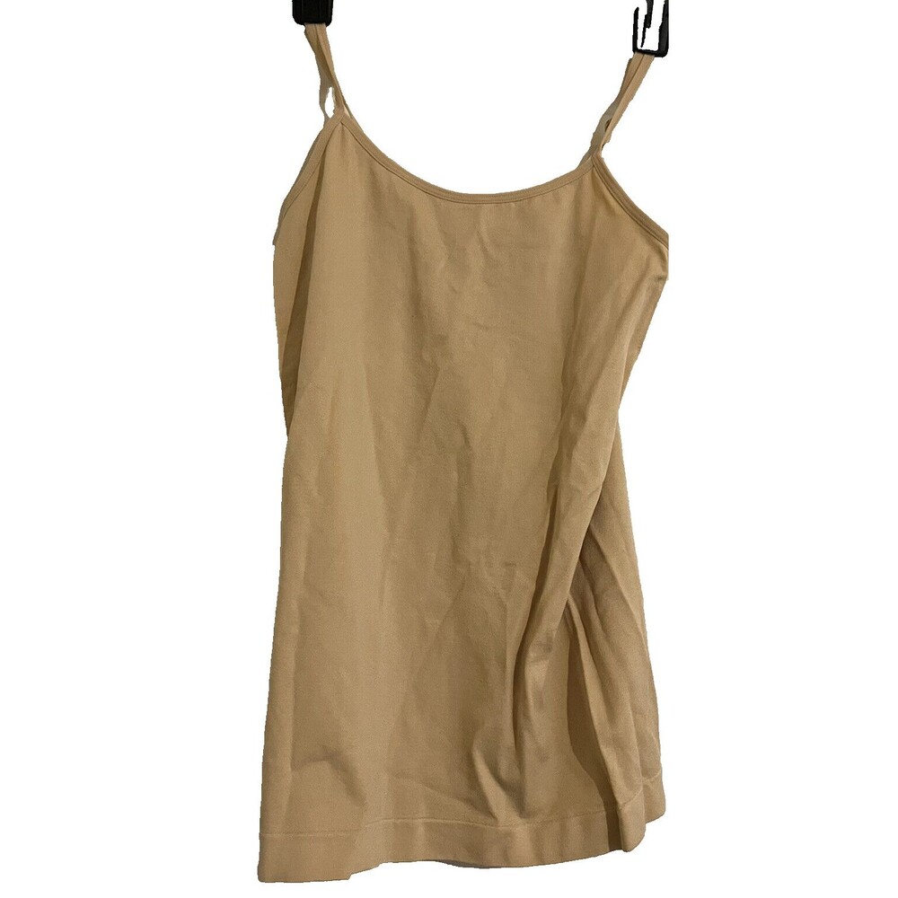 Mopas‎ Tank Top NWT Beige Adjustable Strap Stretch Camisole Shapewear Activewear
